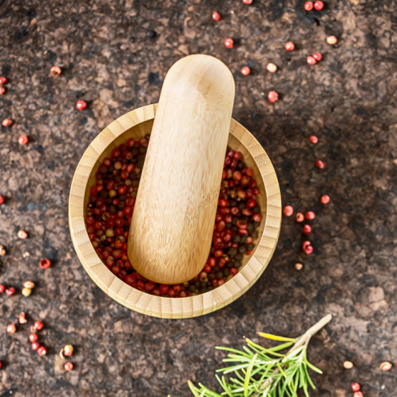 Bamboo Pestle and Mortar Set