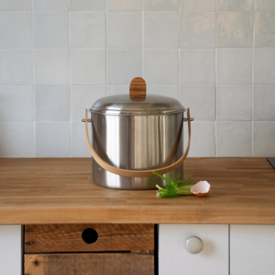 Seau à Compost d'Intérieur en Inox - 7 L