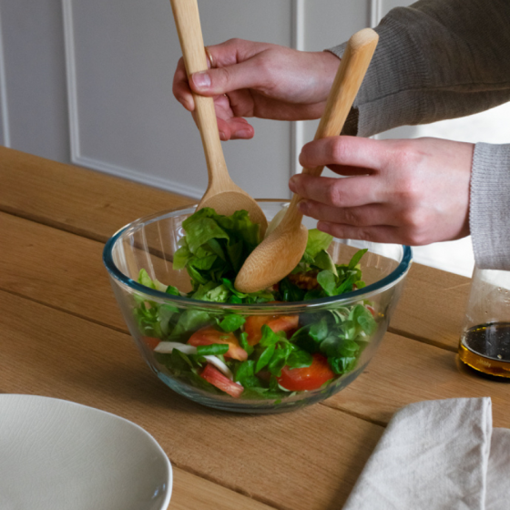 Couverts à Salade en Bambou