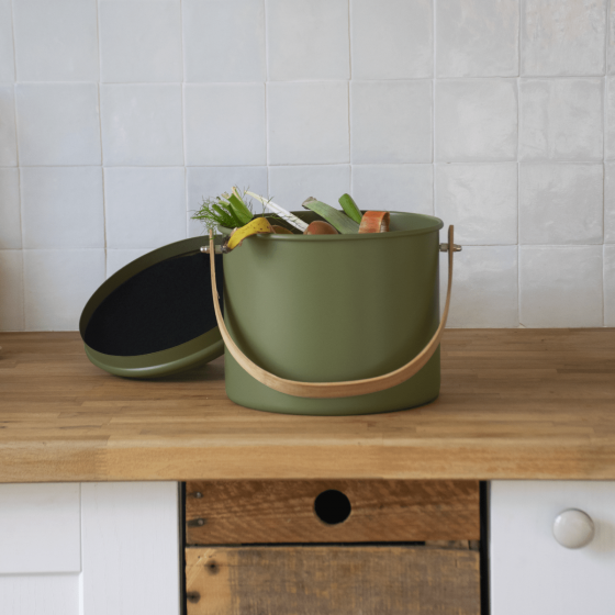 Seau à Compost d'Intérieur en Acier - 7 L