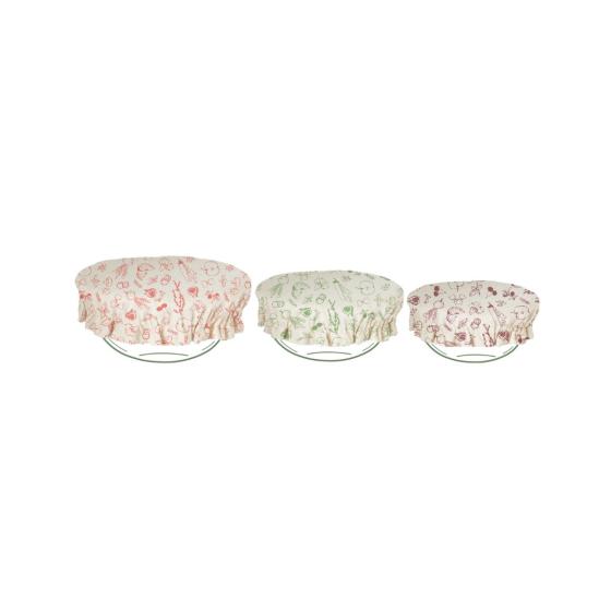 Set of 3 Organic Cotton Bowl Covers