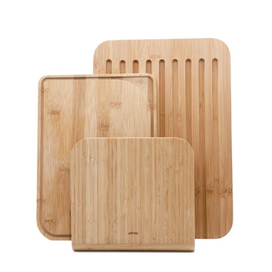 Coffret Affûté : 2 Planches, 2 Couteaux et Support en Bambou