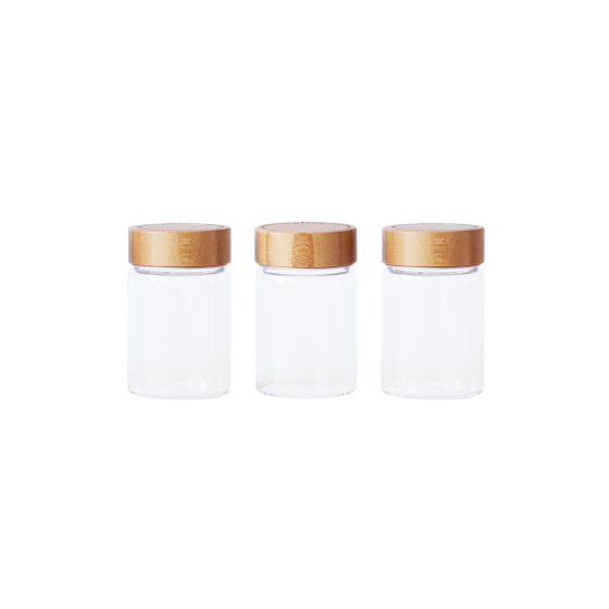 Set of 3 Glass Vinaigrette Pots