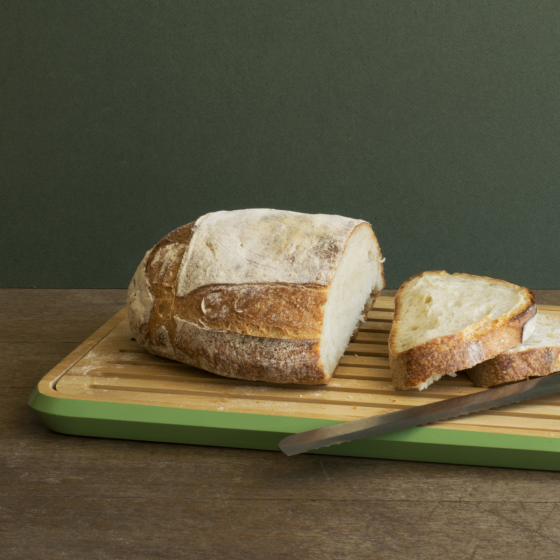 Bamboo Bread Board - Sage Green border