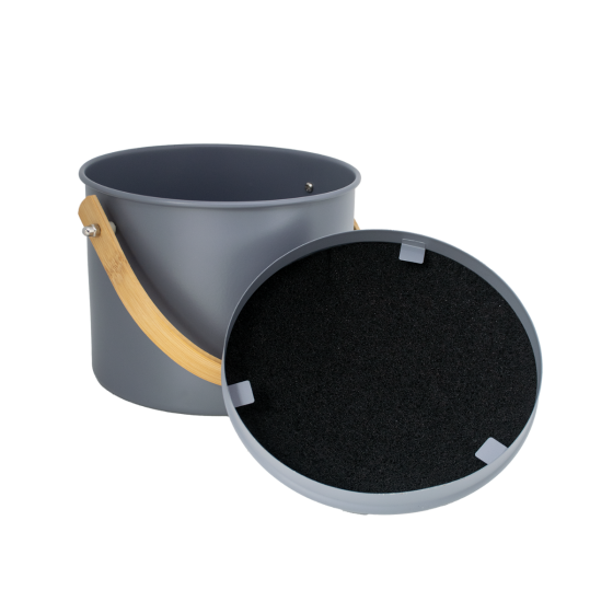 Indoor Steel Compost Bucket with Odor Filter - 3.5 L