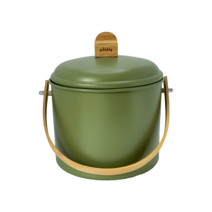Seau à Compost d'intérieur en Acier avec Filtre Anti-Odeurs - 3,5 L