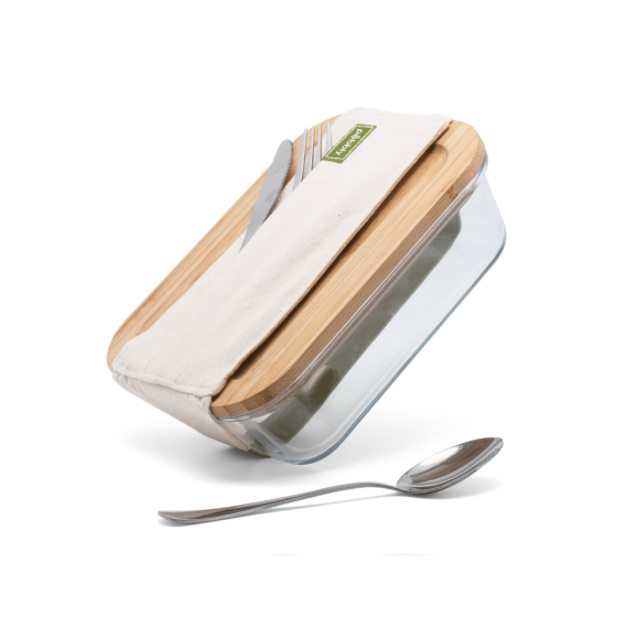 Set de 3 Couverts en Acier Inoxydable et sa Pochette en Coton Bio