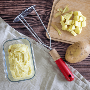 Presse-Purée en Inox et Bambou
