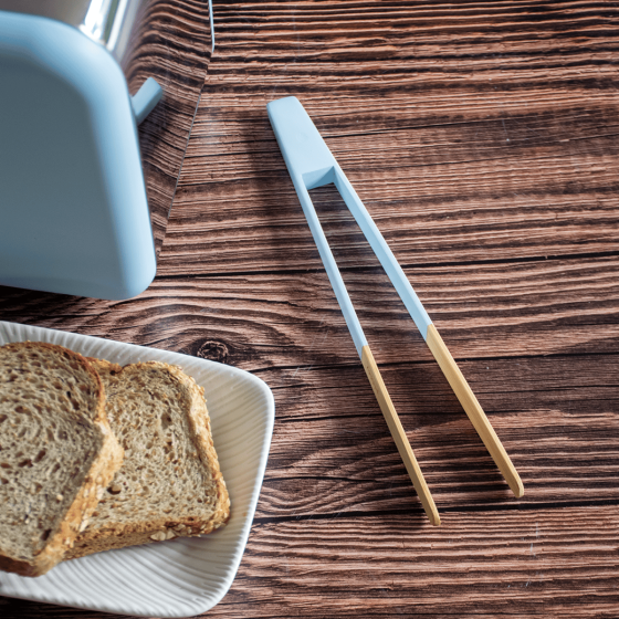 Pince à Toast Aimantée en Bambou - PASTEL