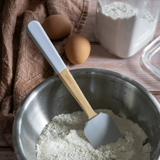 Spatule en Silicone et Bambou - PASTEL