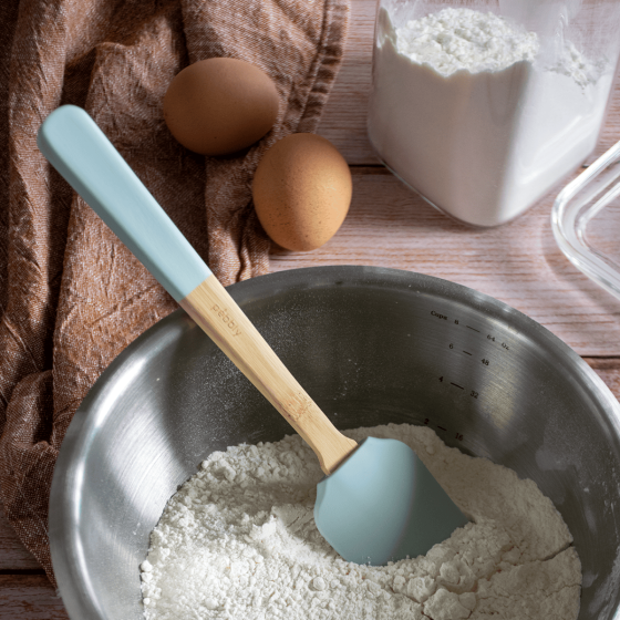 Spatule en Silicone et Bambou - PASTEL
