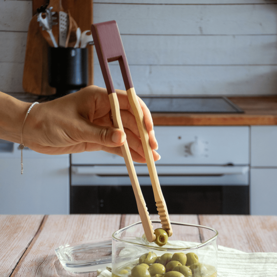 Bamboo Multi-Purpose Tongs - 12 colours
