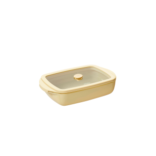 Plat à Four rectangulaire en Verre et son couvercle - 0,8 litres - 2 coloris