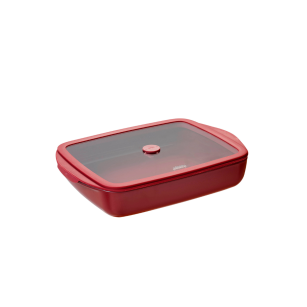 Plat à Four rectangulaire en Verre et son couvercle - 1,6 litres - 2 coloris