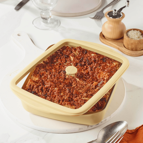 Plat à Four rectangulaire en Verre et son couvercle - 1,6 litres - 2 coloris