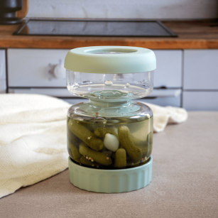 Bocal à Cornichons en Verre avec séparateur