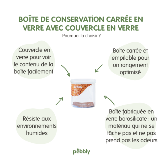 Square Glass Storage Canister