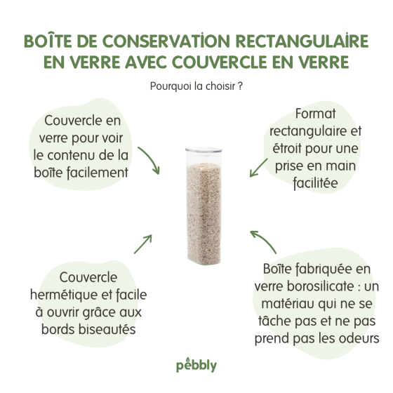 Rectangular Glass Storage Canister