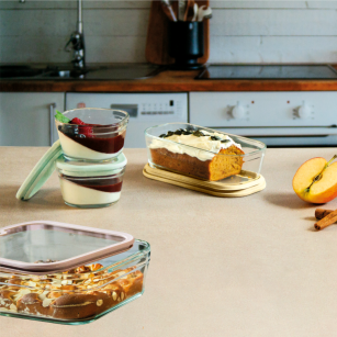 Set Cuisson et Conservation en Verre - 4 pièces