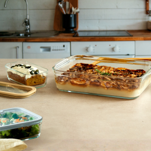 Glass Cooking and Storage Set - 3 pieces