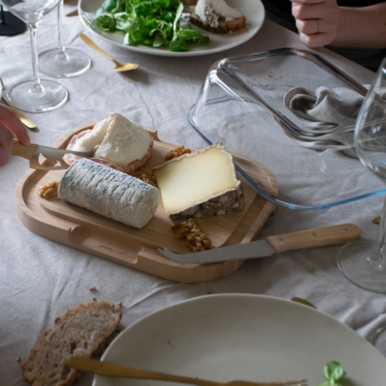 Boîte à Fromages et ses 2 Couteaux