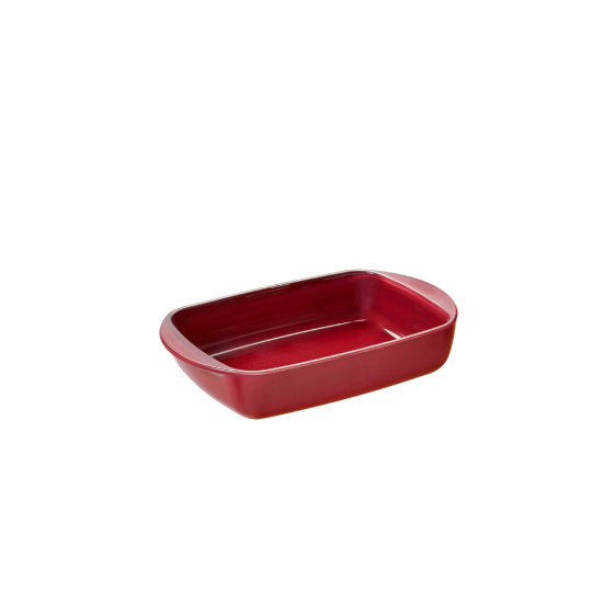 3 Glas-Auflaufformen – Granatrot