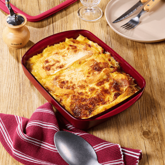 3 Plats à Four en Verre - Rouge Grenat