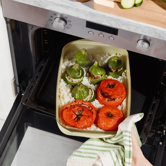 3 Glass Baking Dishes - Cream