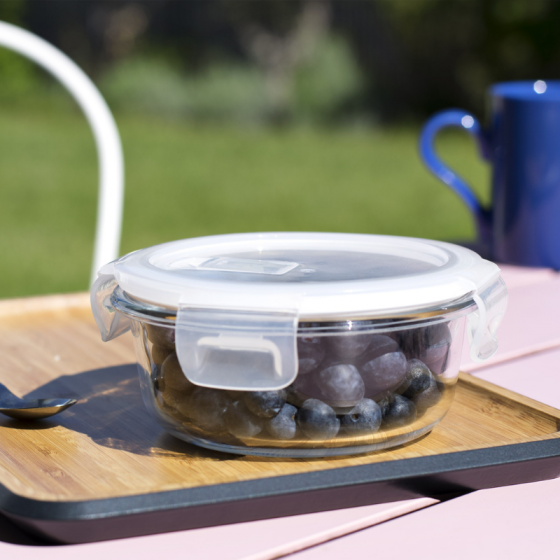 Pack of 2 round storage containers (400 ml and 950 ml)