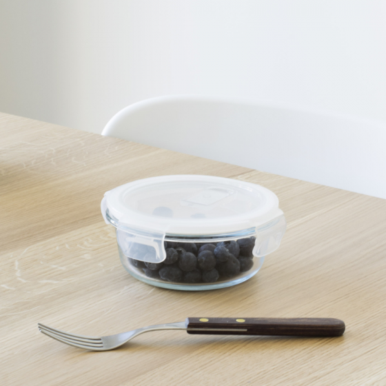 Pack of 2 round storage containers (400 ml and 950 ml)