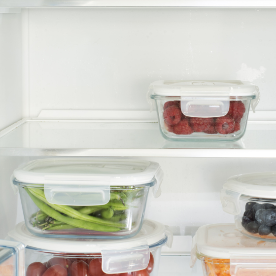 2 Boîtes en Verre Carrées (320 et 800 ml)