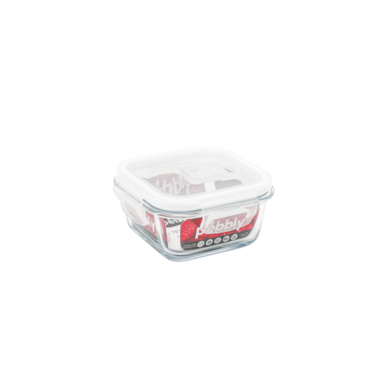 2 quadratische Glasbehälter (320 und 800 ml)