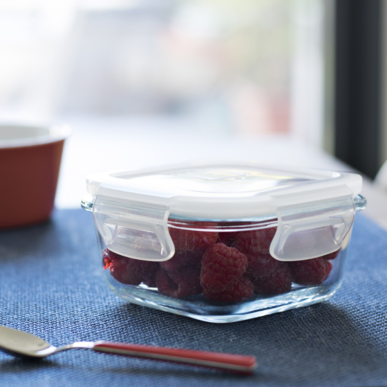 2 Boîtes en Verre Carrées (320 et 800 ml)