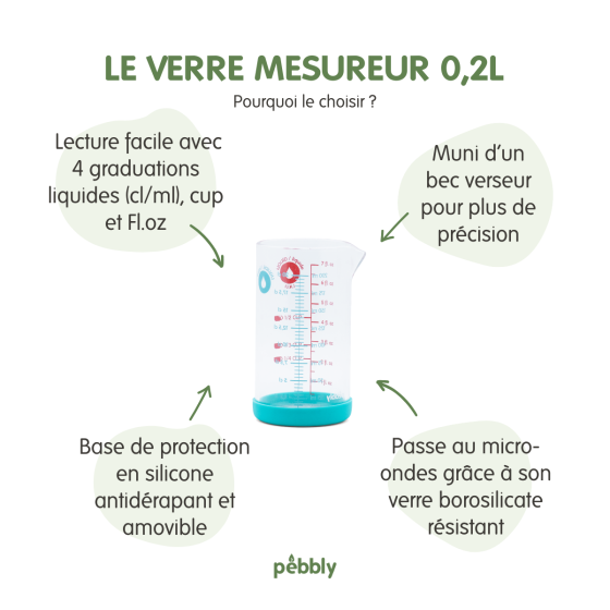 Pack Mesure : Pichet de 1 litres et Verre Précision de 200 ml