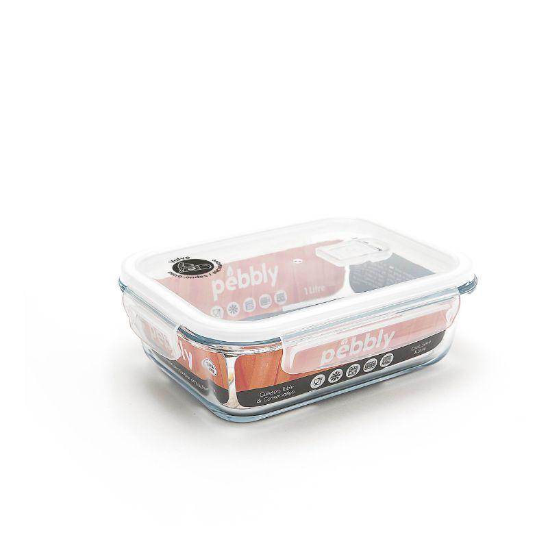 Pack de 3 Boîtes en Verre Rectangulaires (1, 1.2 et 1.5 litres)