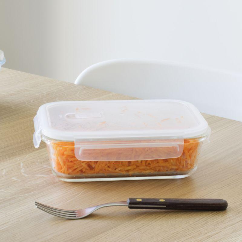 3 rectangular glass jars (1, 1.2 and 1.5 litres)