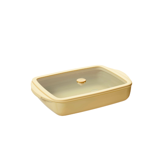 2 Glass Baking Dishes - Cream