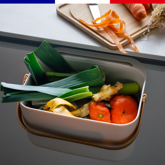 Seau à Compost Rectangulaire en Plastique Recyclé