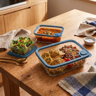Glas-Set zum Kochen und Aufbewahren - 3 Teile