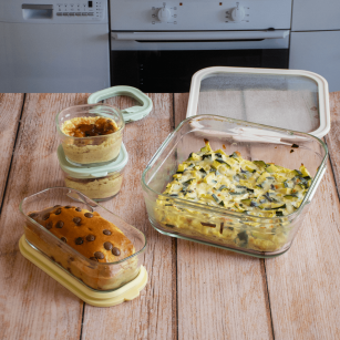 Set Cuisson et Conservation en Verre - 4 pièces