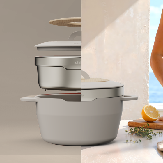 The Multifunctional Cocotte in Recycled Cast Aluminum