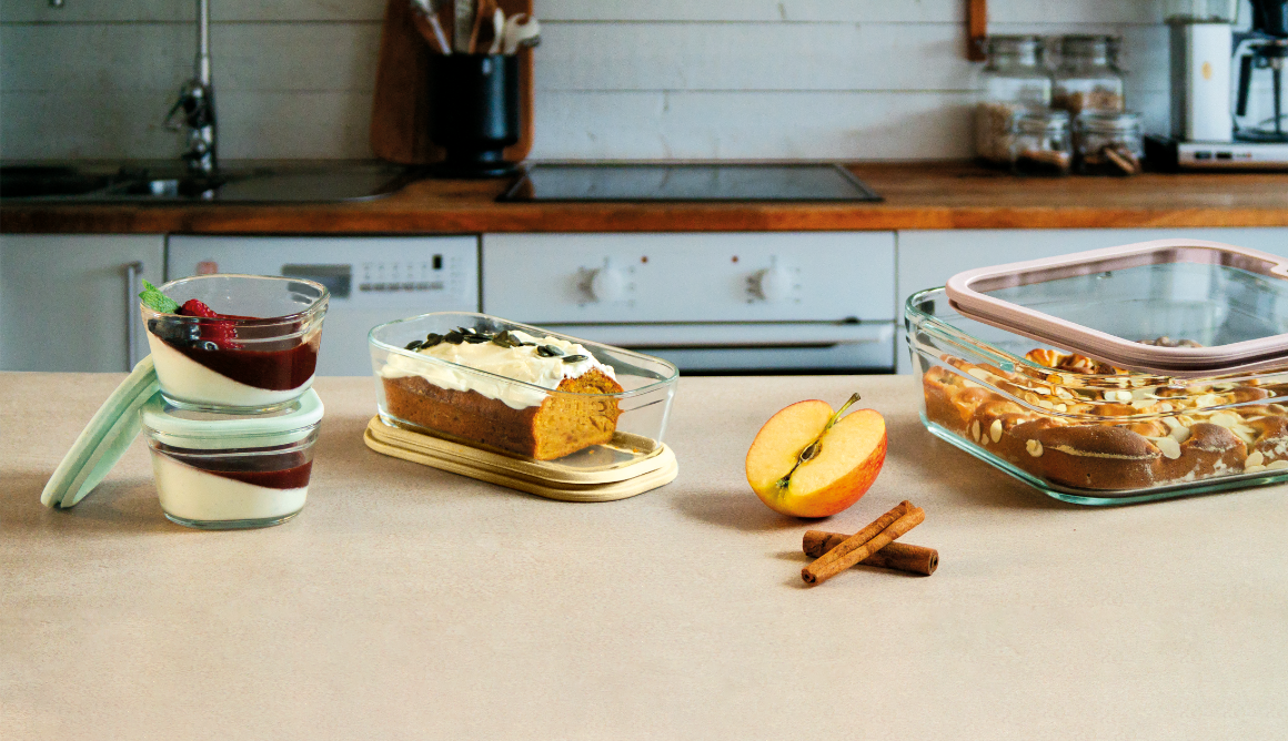 Sets de cuisson et conservation Pebbly en verre | Plats four, micro-ondes, frigo et congélateur