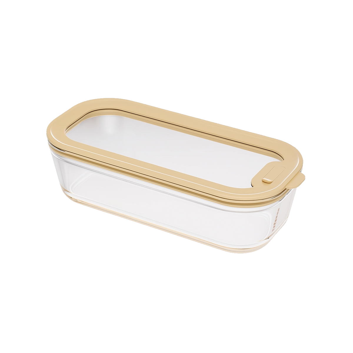 Glass cake tin with glass lid