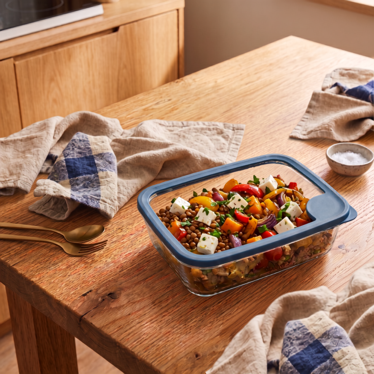 🥗 Salade de lentilles, feta et légumes rôtis